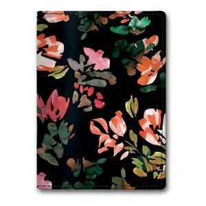 Fashion Passport Wallet | Black Floral